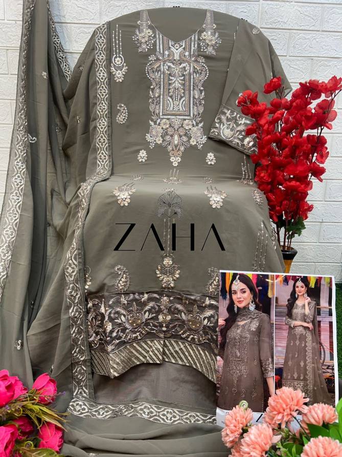 Sersha Vol 7 By Zaha 10290 A To C Georgette Pakistani Suits Wholesalers in Delhi
